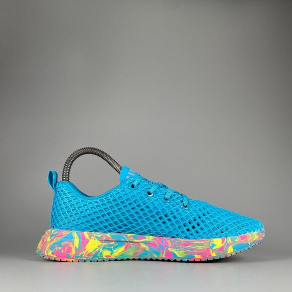 NOBULL Mesh Runners Women\'s 7 Blue Glitch Neon Athletic Sneakers Casual Shoe EUC main image 9